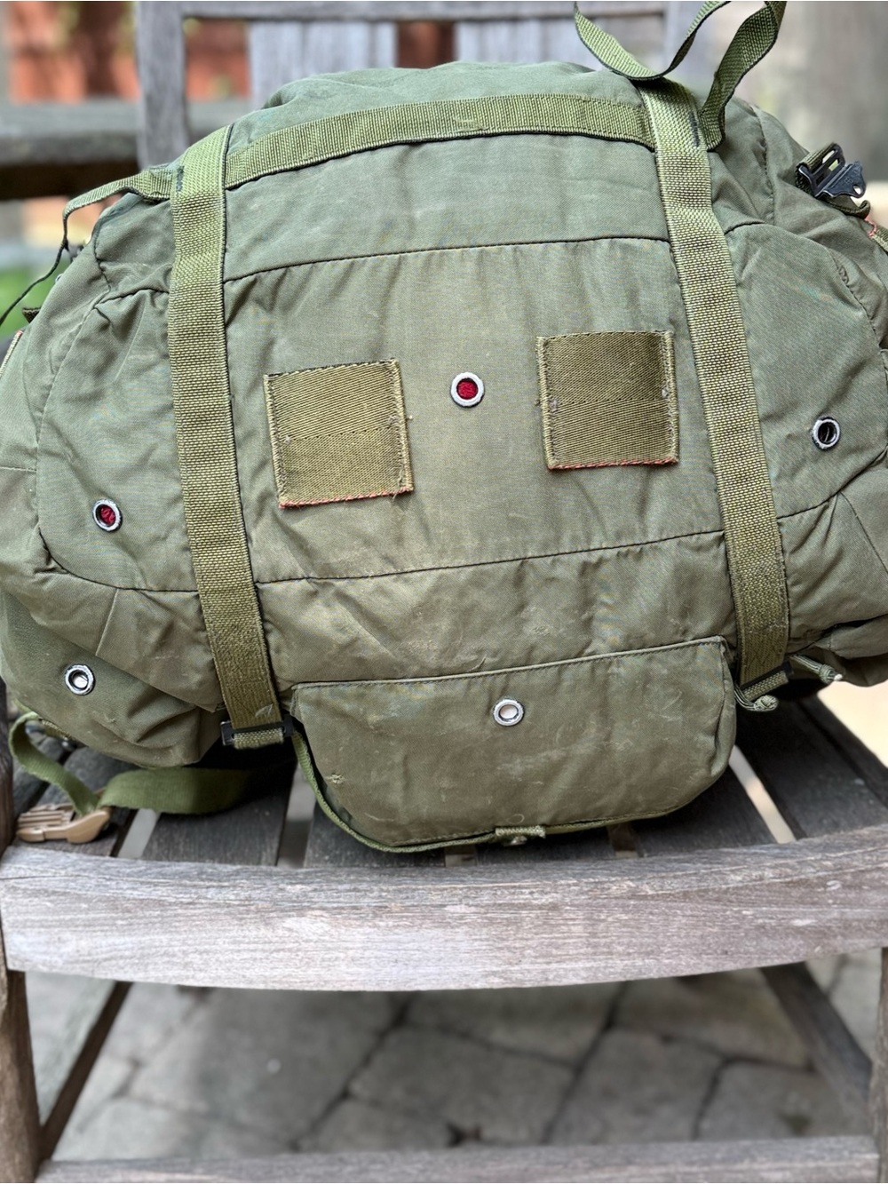 Vintage USGI Large ALICE Pack OD Green Cargo Field Rucksack Backpack (w/o Frame) - Picture 10 of 15